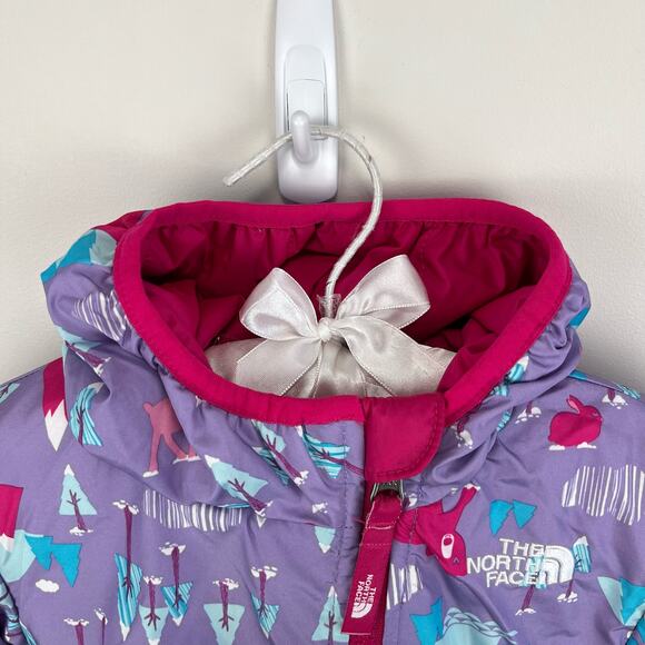 The North Face Girls Reversible Perrito Jacket 3-6 Months - Picture 3 of 13
